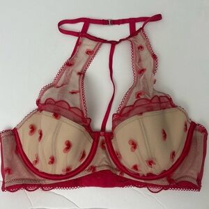 Victoria's Secret Dream Angels Red Heart Lingerie Bra Size 34C Valentine’s